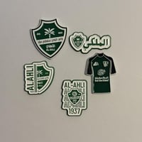 بكج ملصقات معدنية الاهلي 5 قطع
