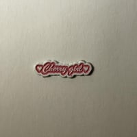 ملصقات معدنية فتاة الكرز