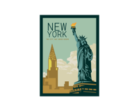 ستيكر طوابع بريدية - نيويورك