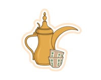ستيكر القهوة السعودية