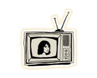 ستيكر تلفزيون قديم