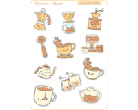 ستيكرات ادوات القهوة