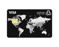 ستيكر بطاقة صراف - خريطة العالم