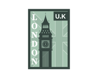 ستيكر طوابع بريدية - لندن