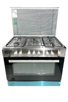 فرن غاز جي في سي برو 90*60 (( 5 عيون ))9279 مروحة...