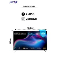 تلفزيون كيو إل إي دي 4K ذكي 85 بوصة أركيو بنظام تل...