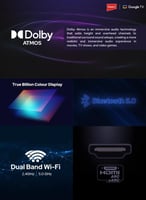 شاشة امبيكس 50 بوصة - كيولد QLED - نظام قوقل - معد...