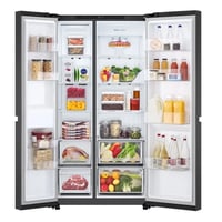 ثلاجة LG دولابي 23.2 قدم استيل غامق LS25CBBMIK