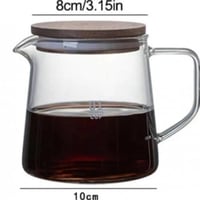 سيرفر قهوة زجاجي | غطاء خشبي | 400مل