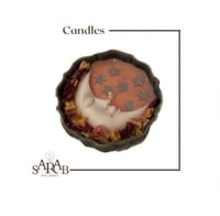 شمعة سَلام قمر السماء بالورد والنجوم | لافندر