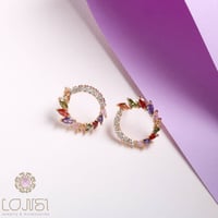 حلق زركون ملون ناعم