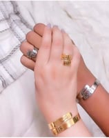 اسواره وخاتم بالاسم مطليه ذهب