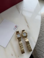 ساعه ك بانثر ذهبي مع كرستال