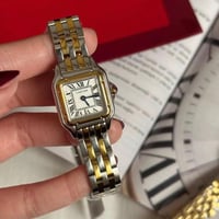 ساعه بانثر مكس ذهبي فضي