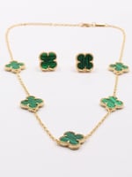 طقم سلسال+حلق 5وردات