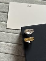 خاتم مع كرستال مطلي ذهب