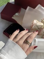 خاتم فص زركون مطلي ذهب