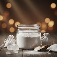 حجر المسك مع الشبة مطحون