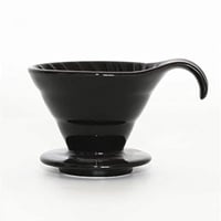 قمع V60 سيراميك 02 اسود مقبض منحني