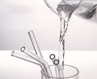 سترو مصاص زجاجي مائل