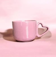 كوب سيراميك قلب وردي 300ml