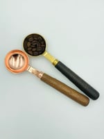 ملعقة معيار القهوة ذهبي يد خشب