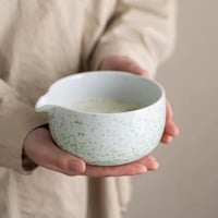 صحن الماتشا رخامي اخضر