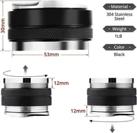 موزع و مكبس 53mm اسود مروحة