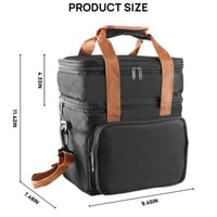 شنطة ادوات فارغه اسود مسكه بني