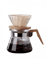 سيرفر 600ml زجاجي مقبض خشب