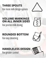 إبريق تبخير الحليب كرييت من كروف - اسود