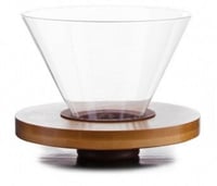 قمع V60 شفاف 02 عنق خشبي