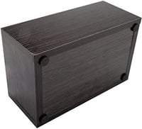 صندوق مهملات ستيل بقاعدة خشب