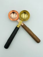 ملعقة معيار القهوة ذهبي يد خشب