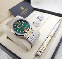 طقم ساعة وقلم وكبك اغنر مع الملحقات