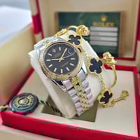 ساعة رولكس نسائي مع اسوارتين