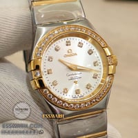 ساعة اوميقا النسائية مقاس 28 بايطار فصوص