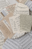 أوراق ديكور موسيقية عتيقية 60 قطعة