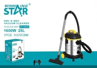 ويننج ستار مكنسة كهربائية برميل , سعة 25 لتر , للأ...