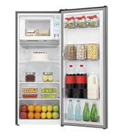 ثلاجة باب واحد 6.3 قدم (176 لتر) فضي، باب منحني، ر...