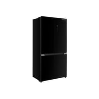 ثلاجة بابين دولابي 18.4 قدم (521 لتر) اسود استيل،...