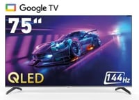 شاشة 75 بوصة كيو ليد 144 Hz جوجل تي 4k سمارت مساعد...