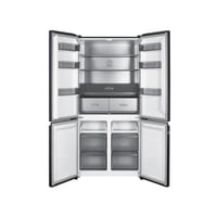 ثلاجة بابين دولابي 18.4 قدم (521 لتر) اسود استيل،...