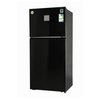 ثلاجة بابين بخار 21.5 قدم (606 لتر) استيل أسود، شا...