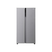 ثلاجة بابين دولابي 23.8 قدم (673 لتر) استيل أسود،...