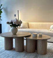 طقم طاولات وسط قشر جوز