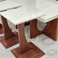 طقم طاولات خشب +بديل رخام