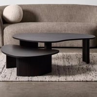 طقم طاولات قهوة خشب السنديان