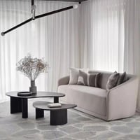 طقم طاولات قهوة خشب السنديان