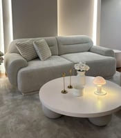 اريكة شخصين وطاولة قهوة